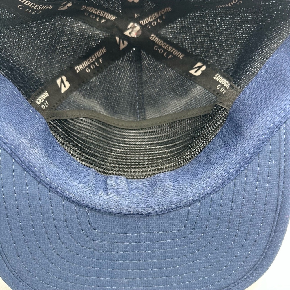 Bridgestone Golf Rope Cap Navy SnapBack 100% Polyester Dad Hat - Picture 10 of 13